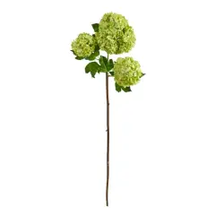 Green Snowball Hydrangea Artificial Flower Stem, 2ct.