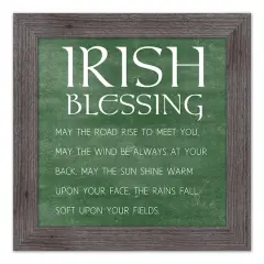 Irish Blessing Framed Print Western Gray