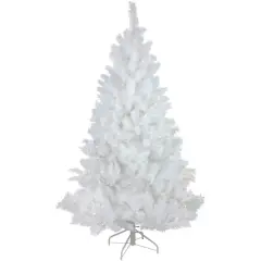 7.5ft. Pre-Lit White Alaskan Pine Artificial Christmas Tree, Warm White LED Lights