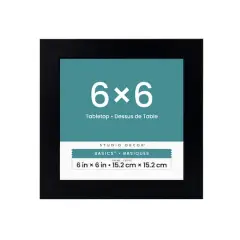 Basics&trade; 6" x 6" Black Flat Frame by Studio D&eacute;cor&reg;