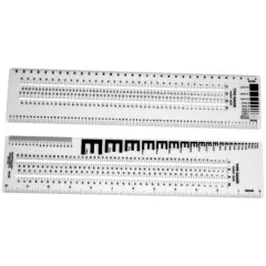 C-Thru Opaque 12.5" Type Gauge Ruler