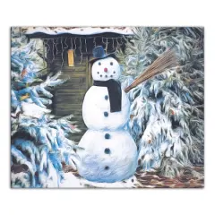 Winter Snowman 24x20 Canvas Wall Art