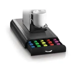 Mind Reader Black Coffee Station With Coffee Pod Storage Drawer