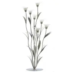 32" Silver Calla Lily Candle Holder