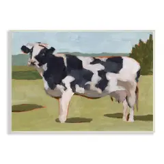 Stupell Industries Dairy Farm Cow Grazing Country Cattle Traditional Painting Wall Plaque