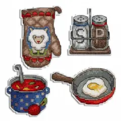 MP Studia Enjoy Your Meal! Plastic Canvas Counted Cross Stitch Kit