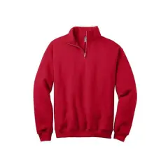 JERZEES&reg; NuBlend&reg; 1/4-Zip Cadet Collar Sweatshirt True Red