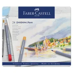 Faber-Castell&reg; Goldfaber Aqua 24 Color Watercolor Pencil Tin Set