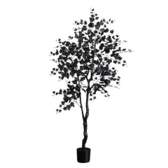 6ft. Artificial Halloween Black Maple Tree