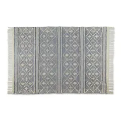 DII&reg; Textured Hand-Loomed Rug, 4ft. x 6ft. Natural and French Blue
