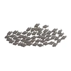 Dark Brown Metal Coastal Fish Wall D&eacute;cor