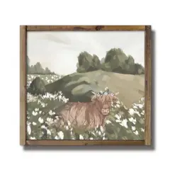 Calming Countryside Framed Wood Plaque