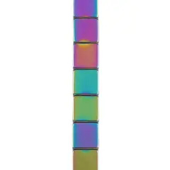 Rainbow Reconstituted Hematite Cube Beads by Bead Landing&trade;