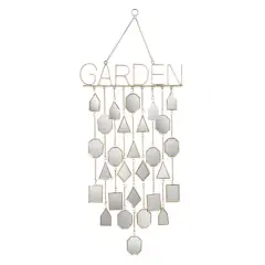36" White Metal Eclectic Garden Windchime