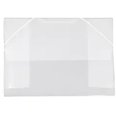 JAM Paper 9.5" x 12.375" Action Case Letter Booklet Plastic Portfolio Clear Grid