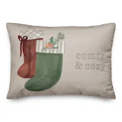 Comfy & Cozy Stockings Throw Pillow