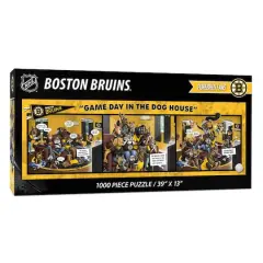 NHL Game Day in the Dog House 1,000 Piece Puzzle Boston Bruins