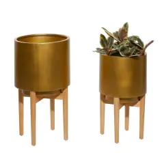 CosmoLiving by Cosmopolitan Gold Metal Planter Set