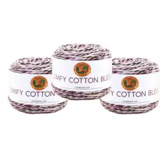 3 Pack Lion Brand&reg; Comfy Cotton Blend Yarn Blueberry Muffin
