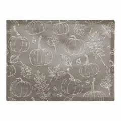 Gray Fall Pattern Cotton Twill Placemat