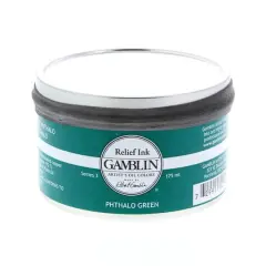 Gamblin Relief Ink, 175mL Phthalo Green