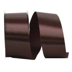 JAM Paper 1.875" x 50yd. Single Face Satin Allure Ribbon Brown
