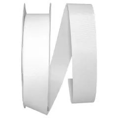 JAM Paper 1.5" x 100yd. Grosgrain Allure Ribbon White