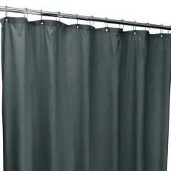 Bath Bliss Microfiber Soft Touch Diamond Design Shower Curtain Liner Charcoal