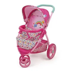509 Crew Baby Alive Pink and Rainbow Doll Jogging Stroller