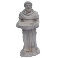 Santa's Workshop 22.5" Antique White Cold Cast St. Francis Statue