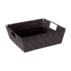 Simplify Large Woven Storage Shelf Bin Chocolate