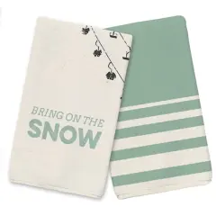 Ski Lift Slopes Snow Tea Towels - Set of 2