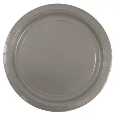 JAM Paper 9" Paper Party Plates, 50ct. Silver