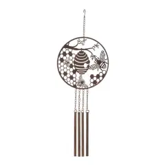 33" Bronze Metal Bumblebee Wind Chime
