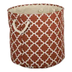 DII&reg; Large Round Polyester Lattice Bin Cinnamon