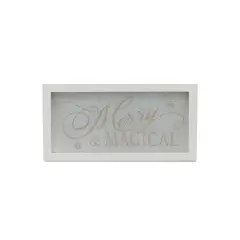 15.75" White & Gold Merry & Magical Wall D&eacute;cor by Ashland&reg;