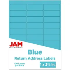 JAM Paper Standard Mailing Return Address Labels Blue