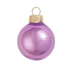Whitehurst 2 Pack 6" Pearl Glass Ball Christmas Ornaments Soft Lavender