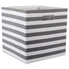 DII&reg; Striped Square Storage Cube Gray