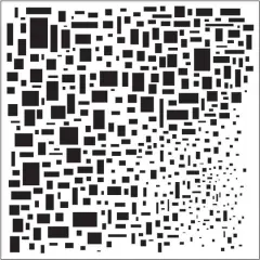 The Crafter's Workshop Cubist Stencil, 6'' x 6''