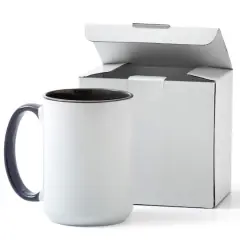 Cricut&reg; 15oz. White & Gray Ceramic Mug Blank