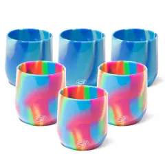 Silipint&reg; 12oz. Hippie Hops & Arctic Sky Silicone Stemless Wine Glasses, 6ct.