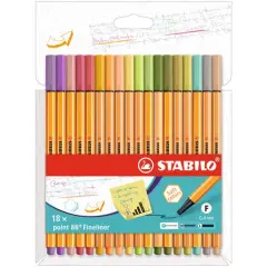STABILO&reg; Point 88 18-Pen Wallet Set