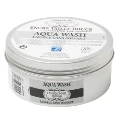 Charbonnel Aqua Wash Etching Ink, 150mL Pot Black Luxe