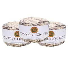 3 Pack Lion Brand&reg; Comfy Cotton Blend Yarn Chai Latte