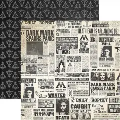 Paper House&reg; Harry Potter Newspaper Double-Sided 12" x 12" Cardstock, 15 Sheets
