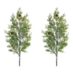 Green & Brown Pine Spray with Pinecones, 2ct.