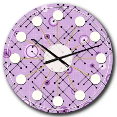 Designart '1950 Retro Pattern Iii Mid-Century Modern Wall Clock