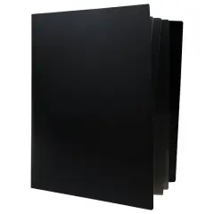 JAM Paper Heavy Duty Plastic 10-Pocket Folder, 2ct. Black