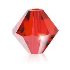 John Bead Preciosa 6mm Czech Crystal Rondelle Beads, 36ct. Light Siam